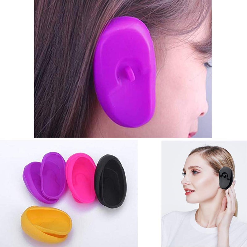 NaRaMax 3 Pairs Waterproof Silicone Ear Covers Hairdressing Dye Coloring Ear Cover Earmuff Protectors Ear Cap Salon Hair Styling Tool for Hairdressing Shop and Home Personal Use (Random Color) - Image 3